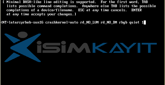 centos şifre unutma