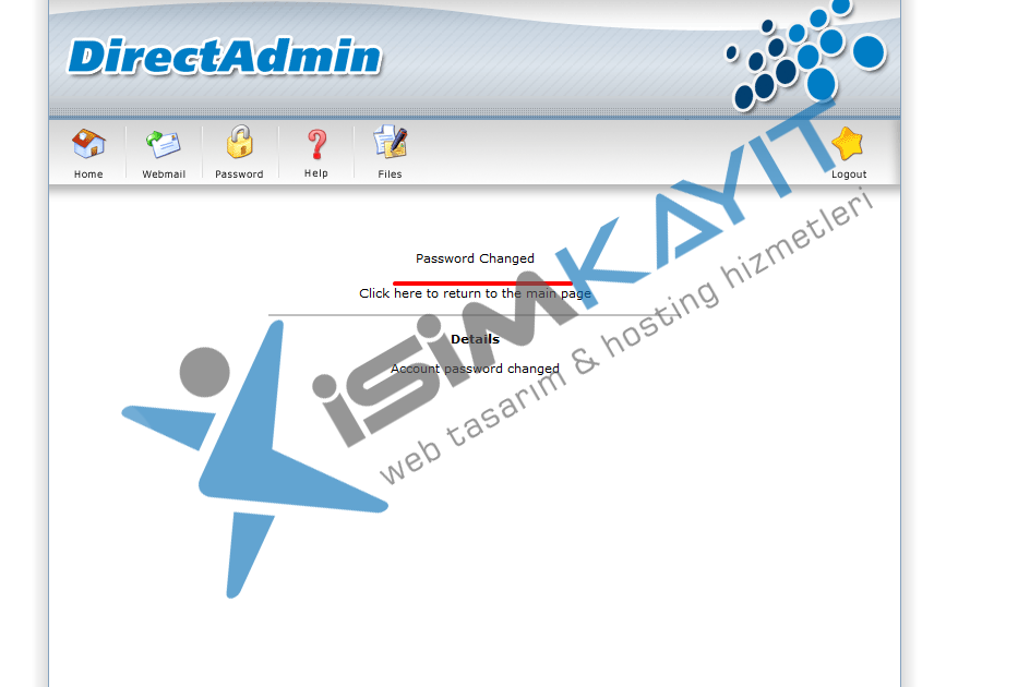 Bayi hosting kullanıcı şifre değiştirme