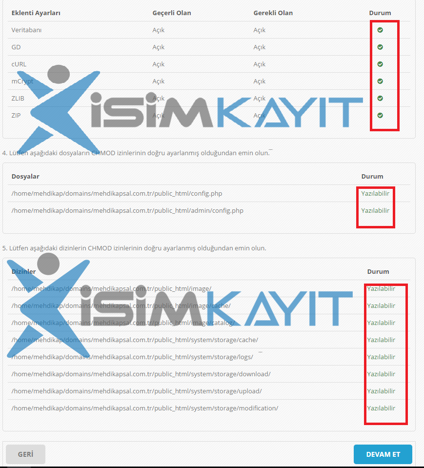 Opencasrt E ticasret yazılım kurulumu uyumluluk