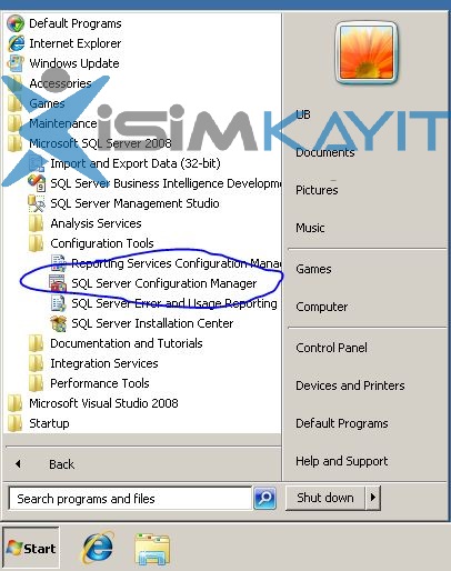 sql uzağa açma
