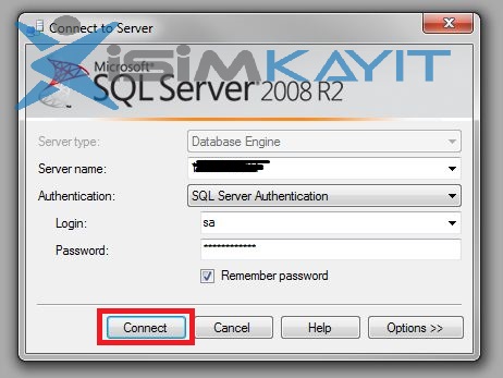 sql uzağa açma