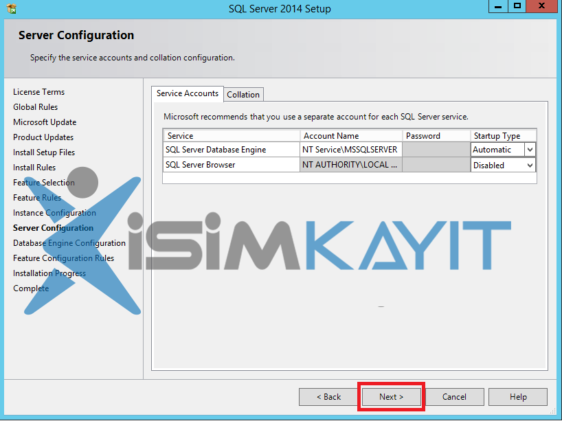 sqlserver 2014 express kurulumu